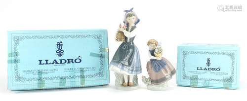 Two Lladro figurines including Spring Is Here both with boxes, numbered 5223 and 1416, the largest