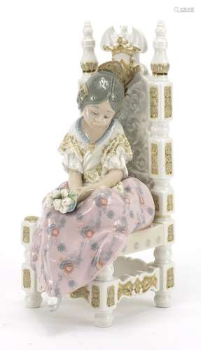 Lladro Second Thoughts figurine, 27.5cm high : For Further Condition Reports and Live Bidding Please