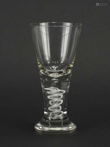 Large toasting glass with air twist stem, 20cm high : For Further Condition Reports Please Visit Our