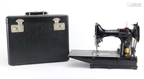 Vintage Singer Featherweight sewing machine model 222K with case and accessories : For Further