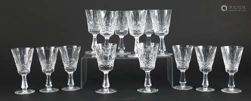 Fourteen Waterford crystal Kenmire glasses : For Further Condition Reports and Live Bidding Please