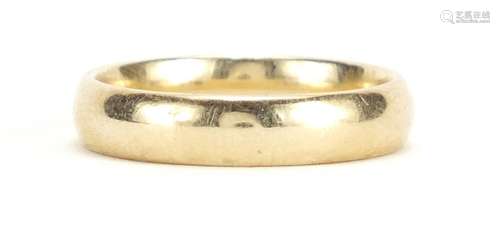 9ct gold wedding band, size L, approximate weight 3.4g : For Further Condition Reports and Live