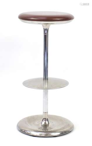 Plank Frisbi bar stool, designed by Biagio Cisotti and Sandra Laube, 81cm high (retails at £795) :