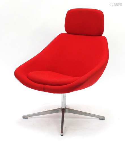 Allermuir open lounge chair model A641, 101cm high : For Further Condition Reports and Live