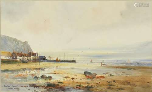 Thomas Sidney - Minehead Somerset, watercolour, mounted and framed, 50cm x 30cm : For Further