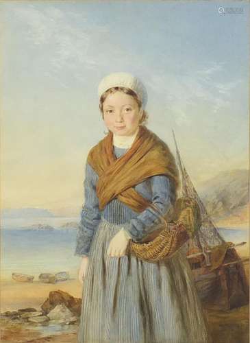 Albert William Ayling - Waiting for the boats, 19th century watercolour, inscribed labels verso,