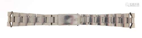 Stainless steel Rolex wristwatch strap, numbered 78350 19, 22cm in length : For Further Condition