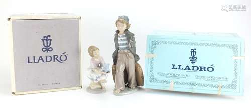 Two Lladro figures including Best Friend both with boxes, numbered 7620 and 5055, the largest 26.5cm