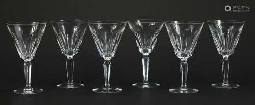 Set of six Waterford crystal glasses, each 17.5cm high : For Further Condition Reports and Live