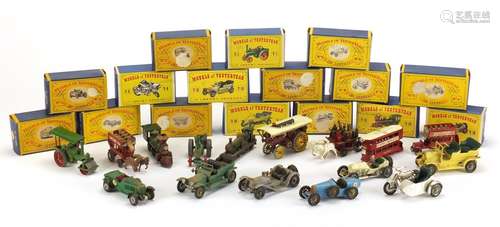 Sixteen Lesney models of Yesteryear die cast vehicles with boxes comprising Y-1, Y-2, Y-3, Y-4, Y-5,