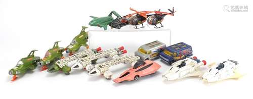 Predominantly super hero die cast Dinky and Corgi toys including Spiderman, Thunderbirds, Batman and