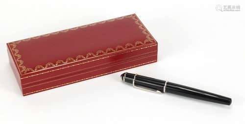 Cartier ballpoint pen, with fitted case, certificate and refills, serial number 006992 : For Further