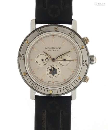 Gentleman's Montblanc chronograph automatic wristwatch, numbered P178948, 4.3cm in diameter : For