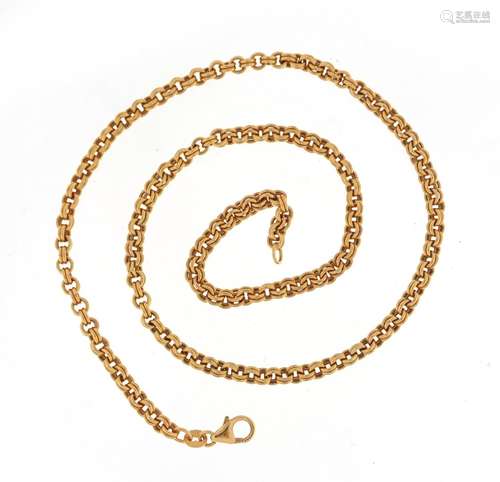 9ct gold multi link necklace, 46cm in length, approximate weight 10.5g : For Further Condition