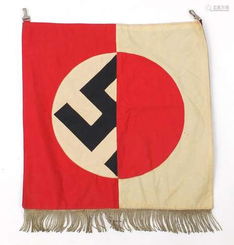 German Military Interest Japanese banner with label stating Karl Weber Sahnenfabrik Berlin 1941,