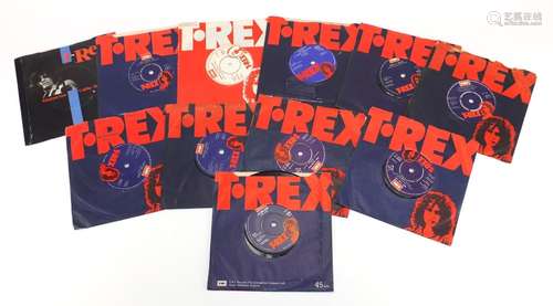 Eleven T-Rex 45RPM's : For Further Condition Reports and Live Bidding Please Go to Our Website