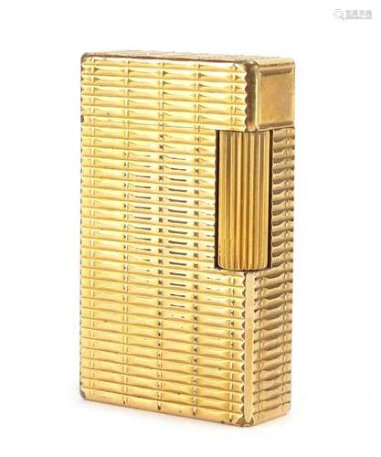 S. T. Dupont gold plated pocket lighter : For Further Condition Reports and Live Bidding Please Go