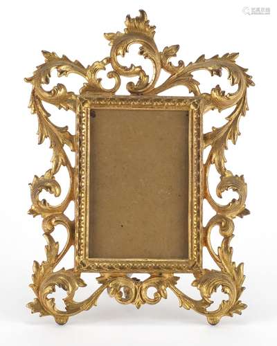 Gilt metal acanthus leaf frame, 28cm high : For Further Condition Reports and Live Bidding Please Go