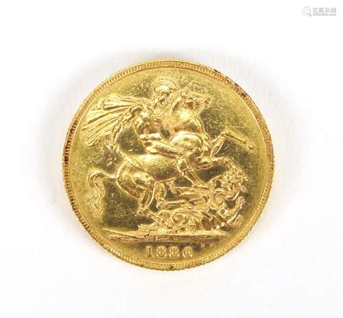 Victoria Young Head 1886 gold sovereign : For Further Condition Reports Please Visit Our Website