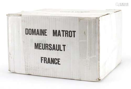 Six bottles of 2002 Domaine Joseph Matrot Meursault white wine, housed in a sealed case : For