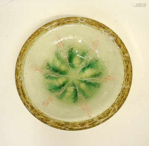 WMF Ikora SchaleFarbloses, transparentes Glas. Zwischenschichtdekor mit grünen, roten und weißen,