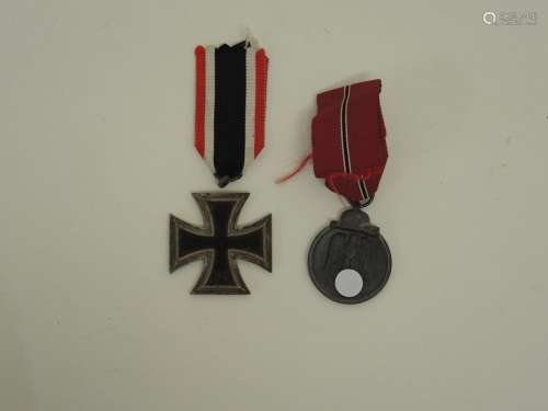 Deutsches Reich 1933-1945Zwei Orden/Ehrenzeichen: Eisernes Kreuz 2. Klasse 1939 (sowie loses