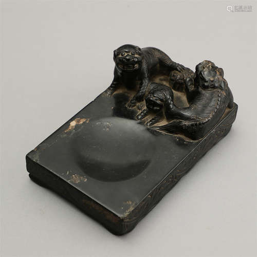 CHINESE BLACK STONE INKSTONE