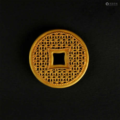 CHINESE PURE GOLD COIN LIAO DYNASTY