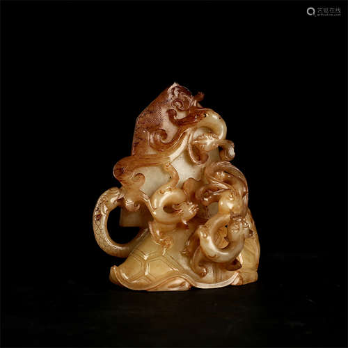 CHINESE ANCIENT JADE SHCOLAR'S ROCK