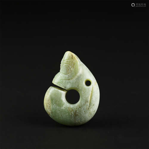 CHINESE ANCIENT JADE PIG DRAGON HONGSHAN PERIOD