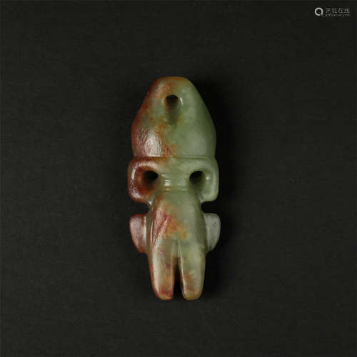 CHINESE ANCIENT JADE GOD OF SUN HONGSHAN PERIOD