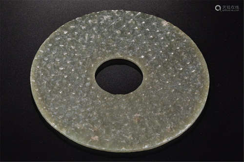 CHINESE ANCIENT JADE BI DISK