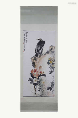 CHINESE SCROLL PAINTING OF MOUNTAIN VIEWS