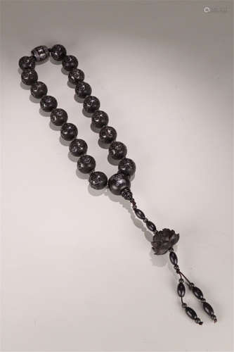 CHINESE AGALWOOD BEADS BUDDHIST BRACELET