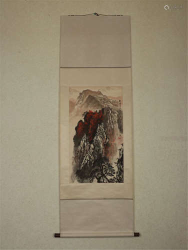 CHINESE SCROLL PAINTING OF MOUNTAIN VIEWS