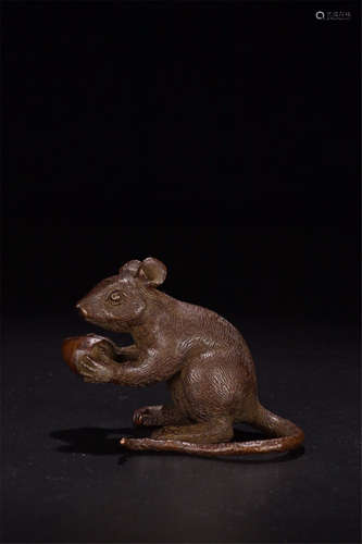 CHINESE BRONZE MOUSE PAPER WEIGHT