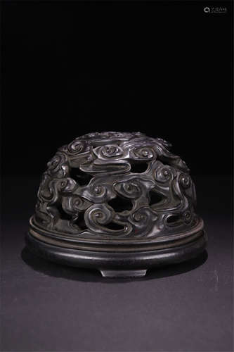 CHINESE HARDWOOD ZITAN INCENSE CAGE