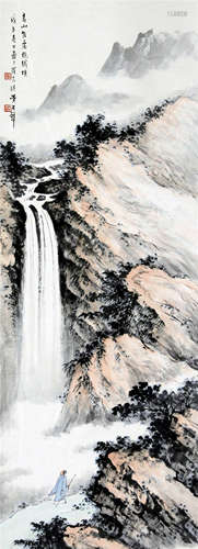 CHINESE SCROLL PAINTING OF MOUNTAIN VIEWS