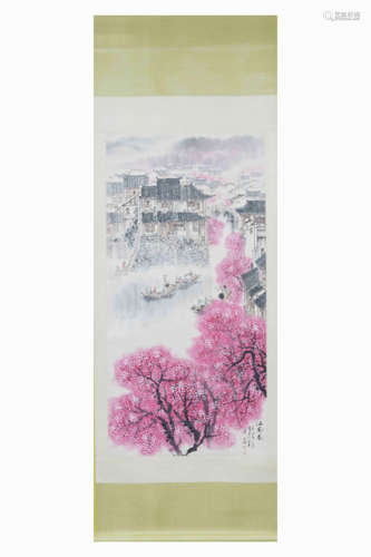 CHINESE SCROLL PAINTING OF LANDSCAPE