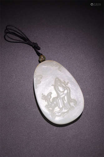 CHINESE WHITE JADE PENDANT