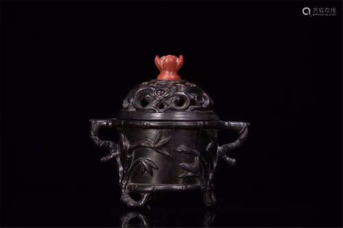 CHINESE HARDWOOD ZITAN CENSER