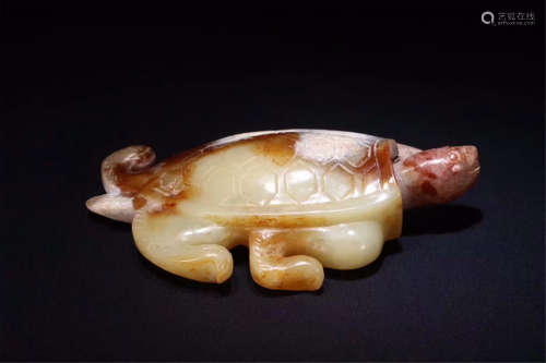 CHINESE ANCIENT JADE TURTLE TABLE ITEM