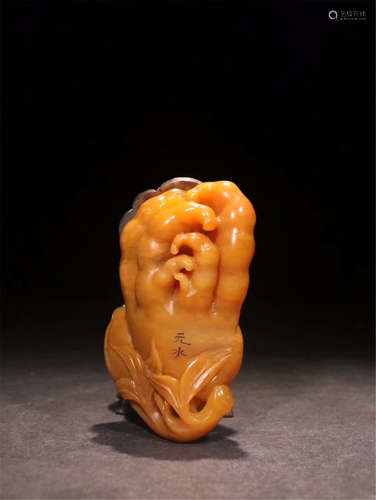 CHINESE TIANHUANG STONE BUDDHA HAND TABLE ITEM