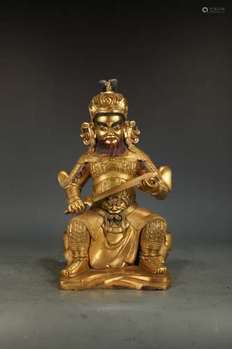 A GILT-BRONZE FIGURE OF BUDDHA, YONGLE MARK