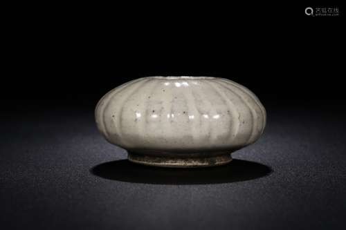 A WHITE GLAZE PETAL-FORM WATER COUPE