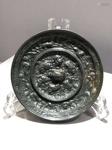 A BRONZE CIRCULAR MIRROR, TANG DYNASTY