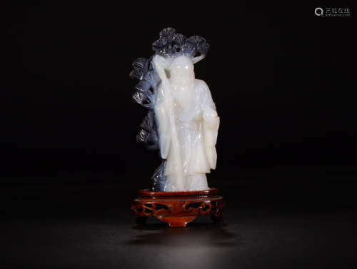 A WELL MADE AGATE BUDDHA FIGURE