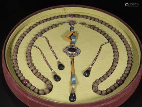 A NECKLACE MADE OF 108 CHENXIANG WOOD BEADS