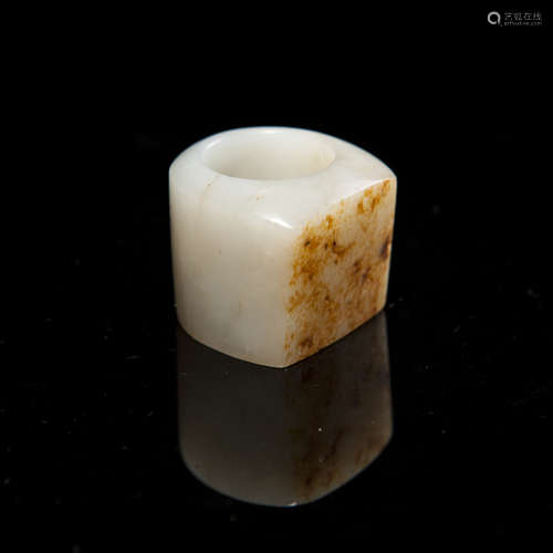 A Chinese Carved Jade Ring