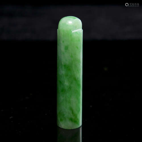 A Chinese Carved Jadeite Seal